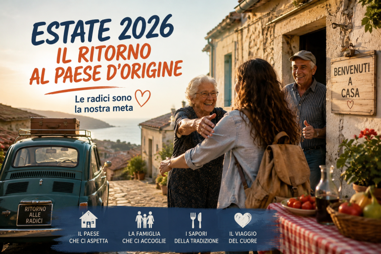 Il 75% degli italiani sogna di tornare al paese d'origine. L'indagine Polara racconta il valore di famiglia, tradizioni e sapori della memoria.