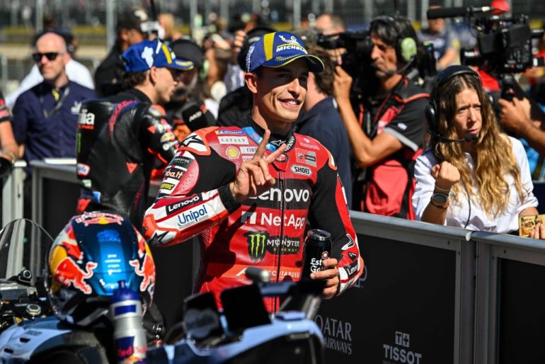 Marc Marquez precede Acosta al Gp di Aragon, terzo Bezzecchi