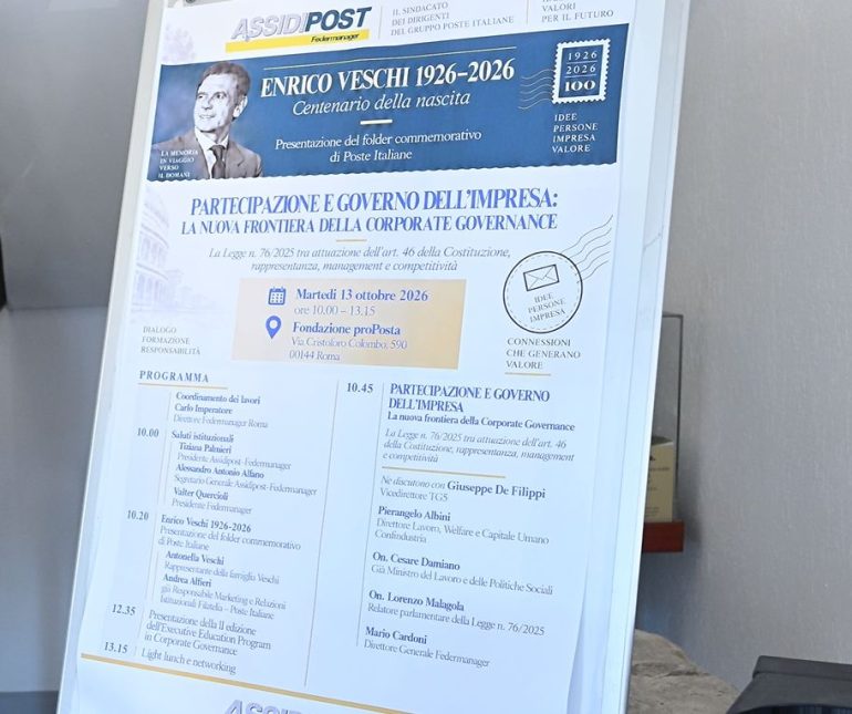 Memoria, partecipazione e formazione, Assidipost Federmanager guarda al futuro